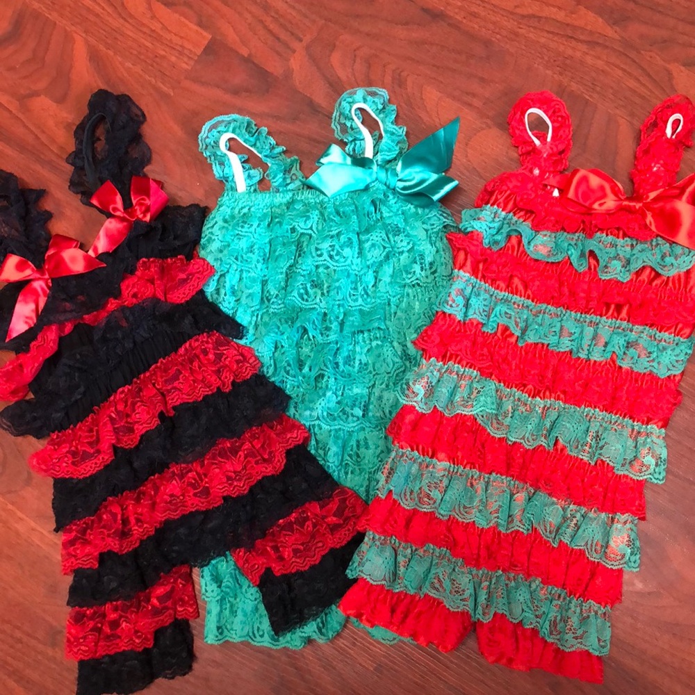 3 Piece Christmas Romper Bundle